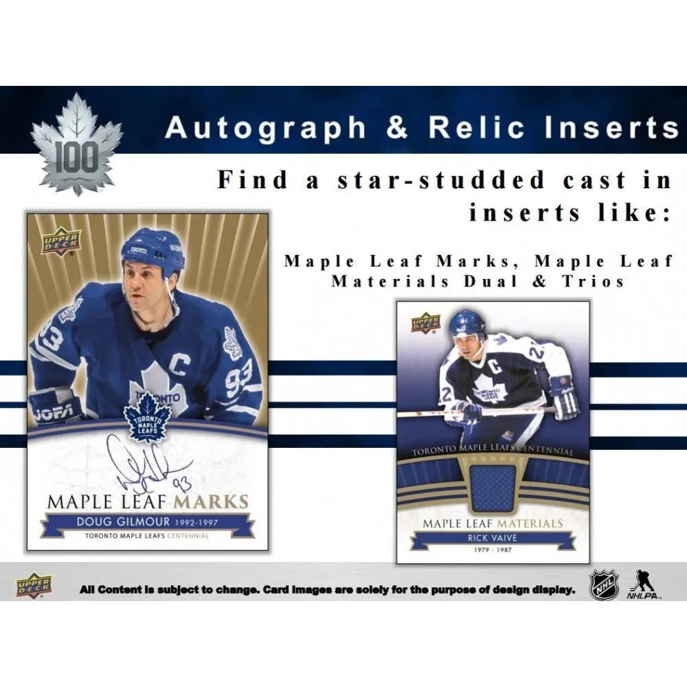 2017 Upper Deck Toronto Maple Leafs Centennial Collector's Tin 053334861960 at King Card Canada