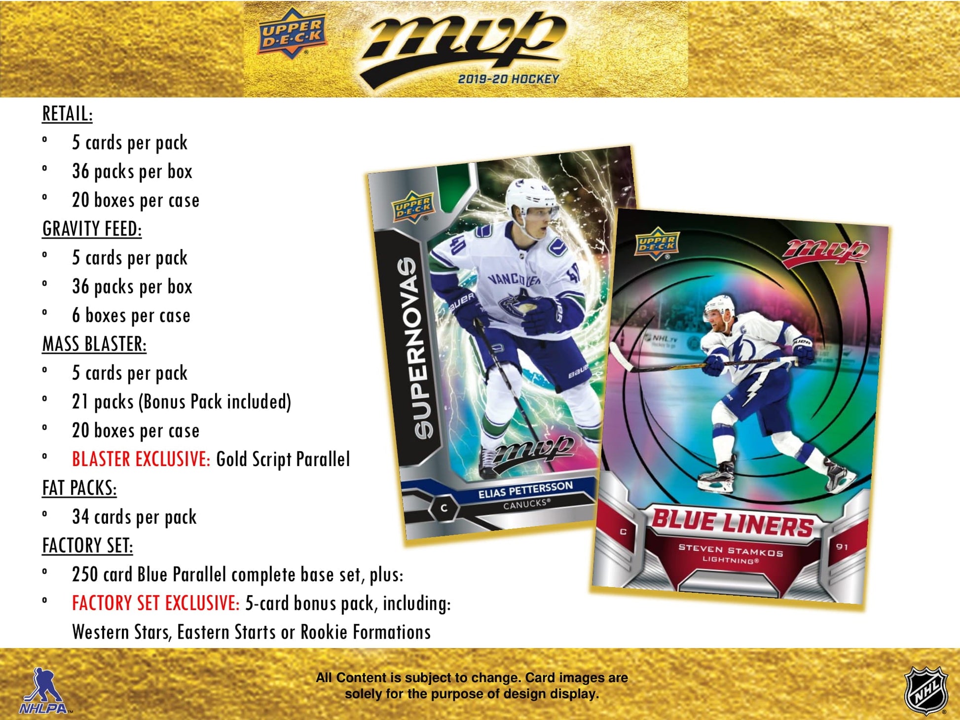 2019 - 20 Upper Deck MVP Hockey Blaster Box 053334919814 at King Card Canada