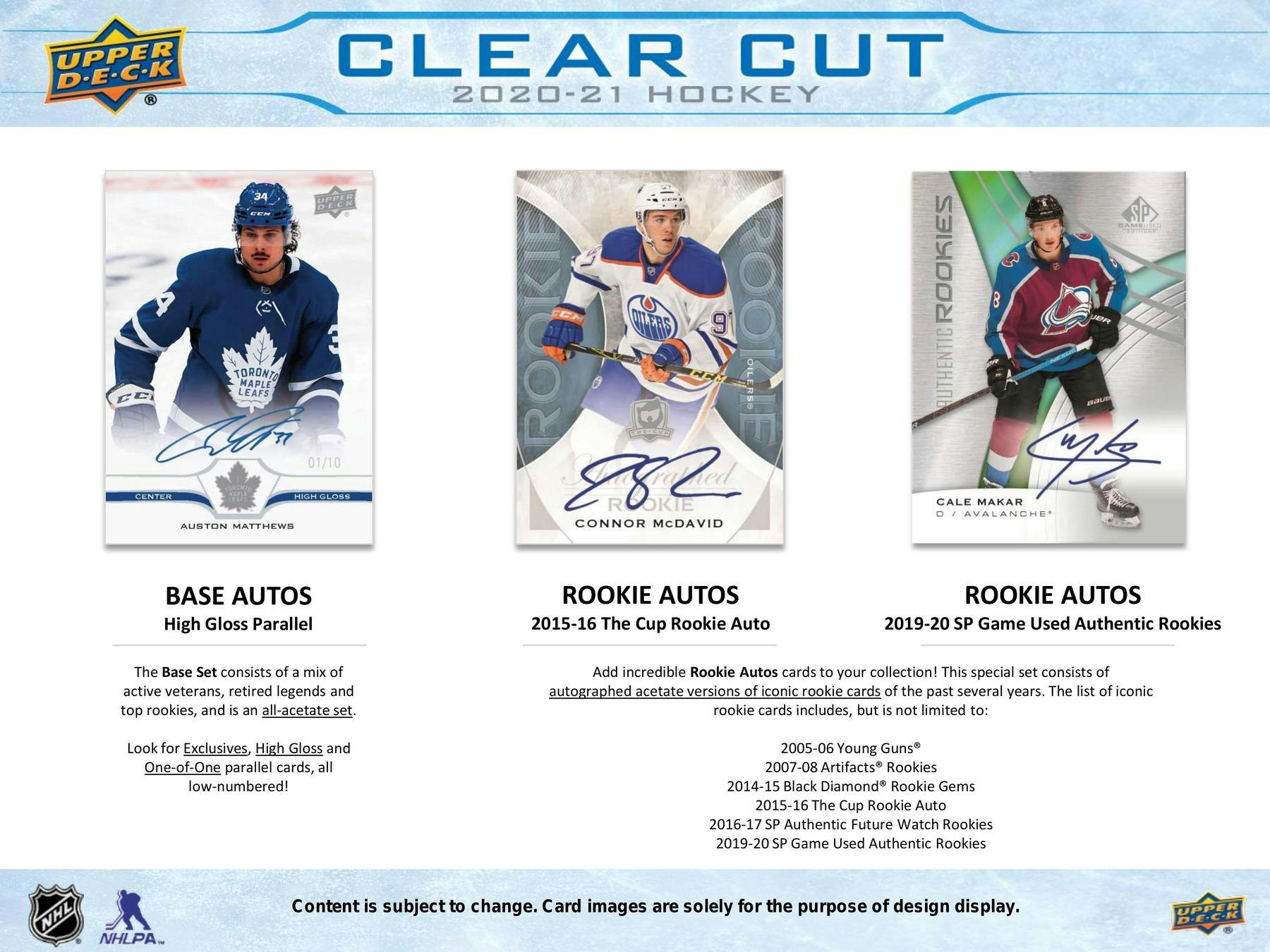2020 - 21 Upper Deck Clear Cut Hockey Hobby Box 053334962957 at King Card Canada
