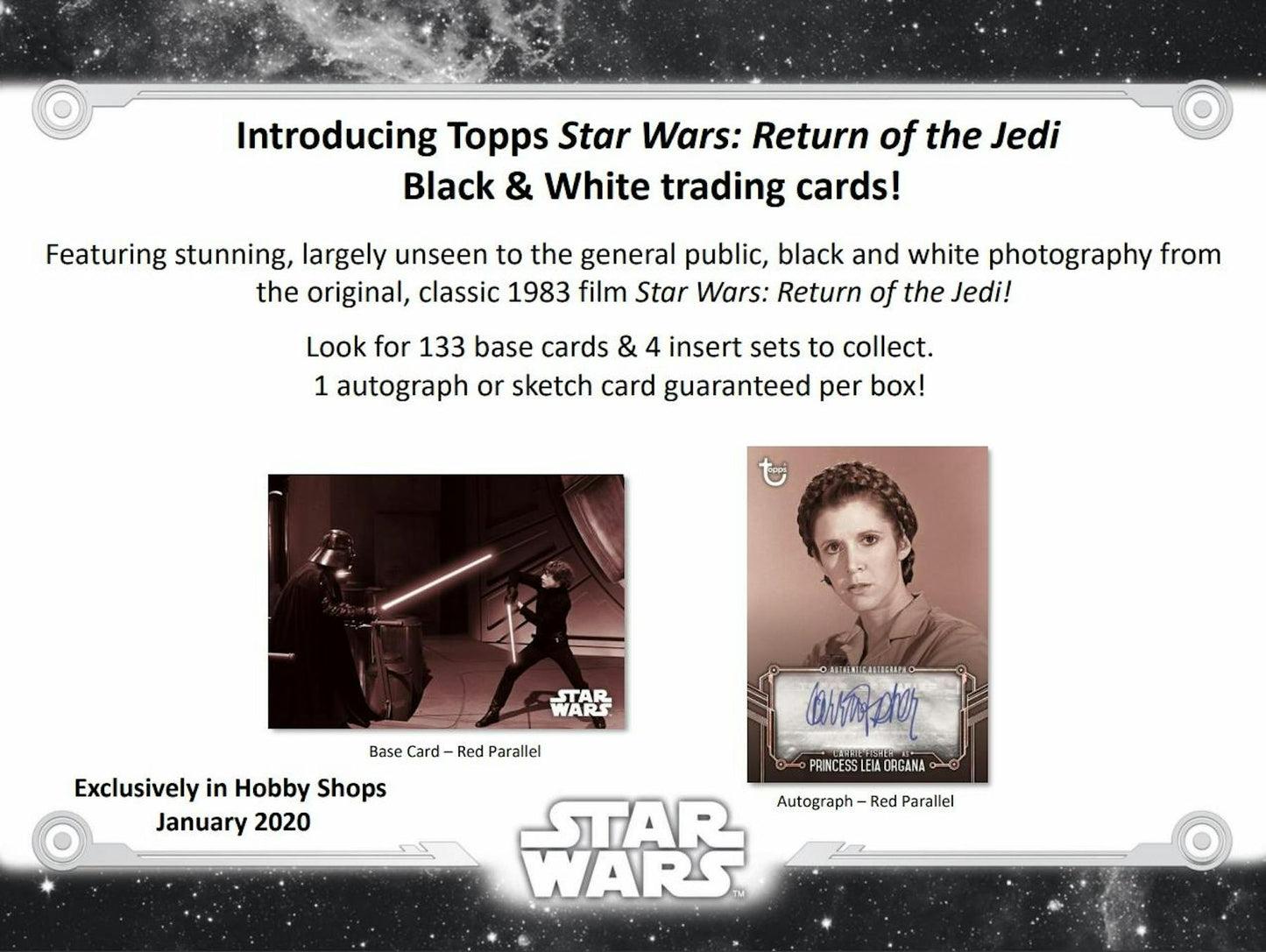2020 Topps Star Wars: Return of the Jedi Black & White Hobby Box 887521086900 at King Card Canada