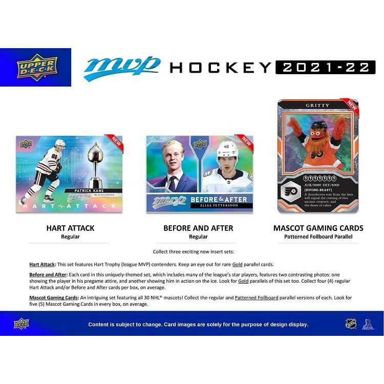 2021 - 22 Upper Deck MVP Hockey Hobby Box at King Card Canada