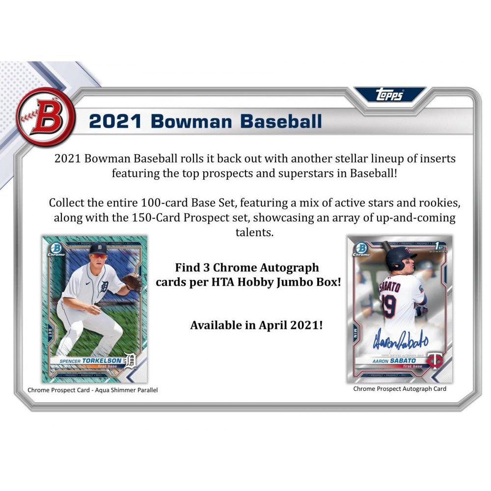 2021 Topps Bowman Baseball Hobby HTA Jumbo Box 887521097524 at King Card Canada