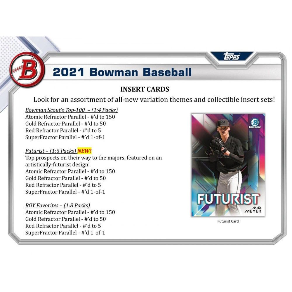 2021 Topps Bowman Baseball Hobby HTA Jumbo Box 887521097524 at King Card Canada