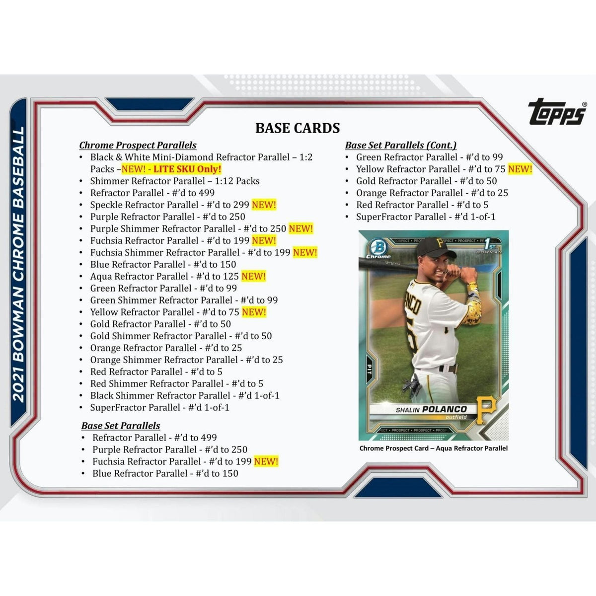 2021 Topps Bowman Chrome Baseball Hobby Lite Box 887521102662 at King Card Canada