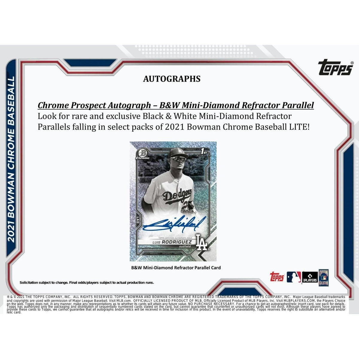 2021 Topps Bowman Chrome Baseball Hobby Lite Box 887521102662 at King Card Canada