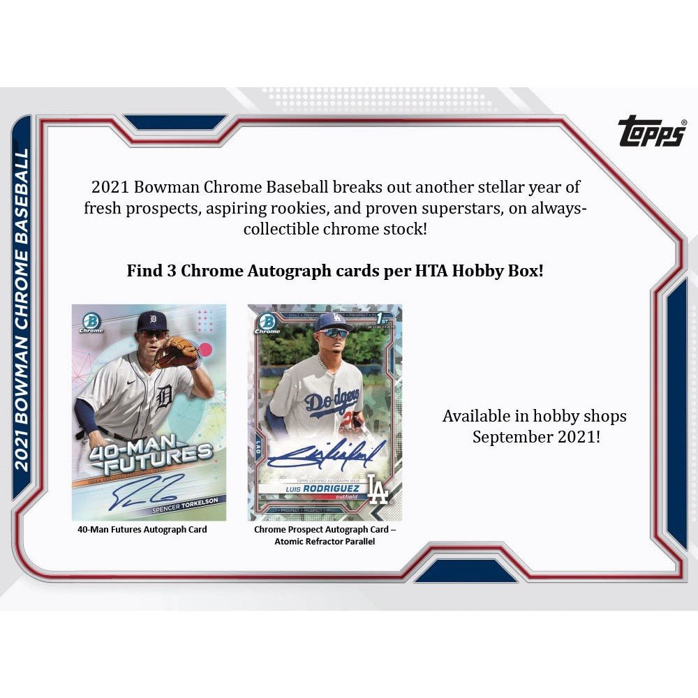 2021 Topps Bowman Chrome Baseball HTA Hobby Box 887521102631 at King Card Canada