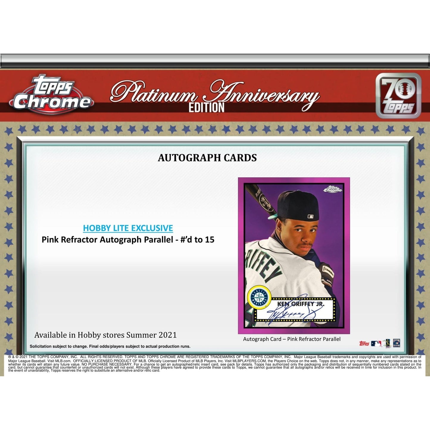 2021 Topps Chrome Platinum Anniversary Baseball Hobby Lite Box 887521104901 at King Card Canada
