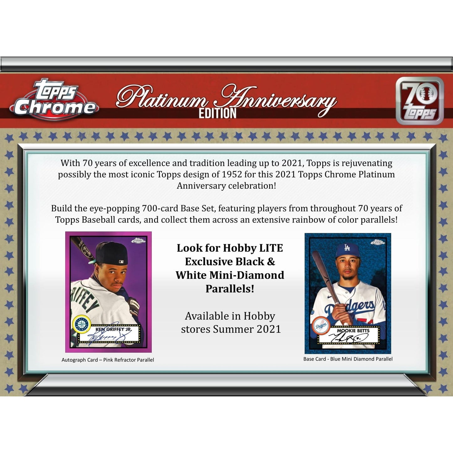 2021 Topps Chrome Platinum Anniversary Baseball Hobby Lite Box 887521104901 at King Card Canada