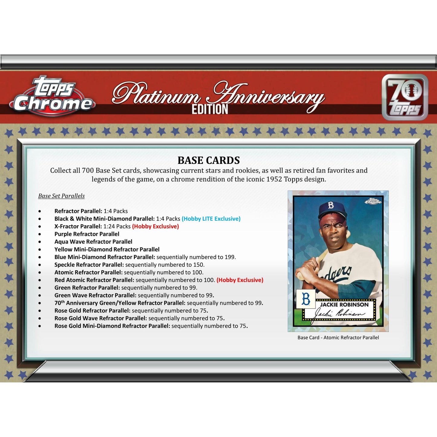 2021 Topps Chrome Platinum Anniversary Baseball Hobby Lite Box 887521104901 at King Card Canada