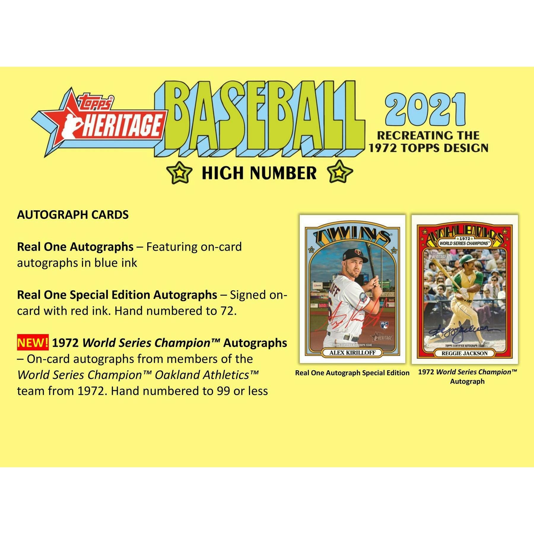 2021 Topps Heritage High Number Baseball Hobby Box 887521101115 at King Card Canada