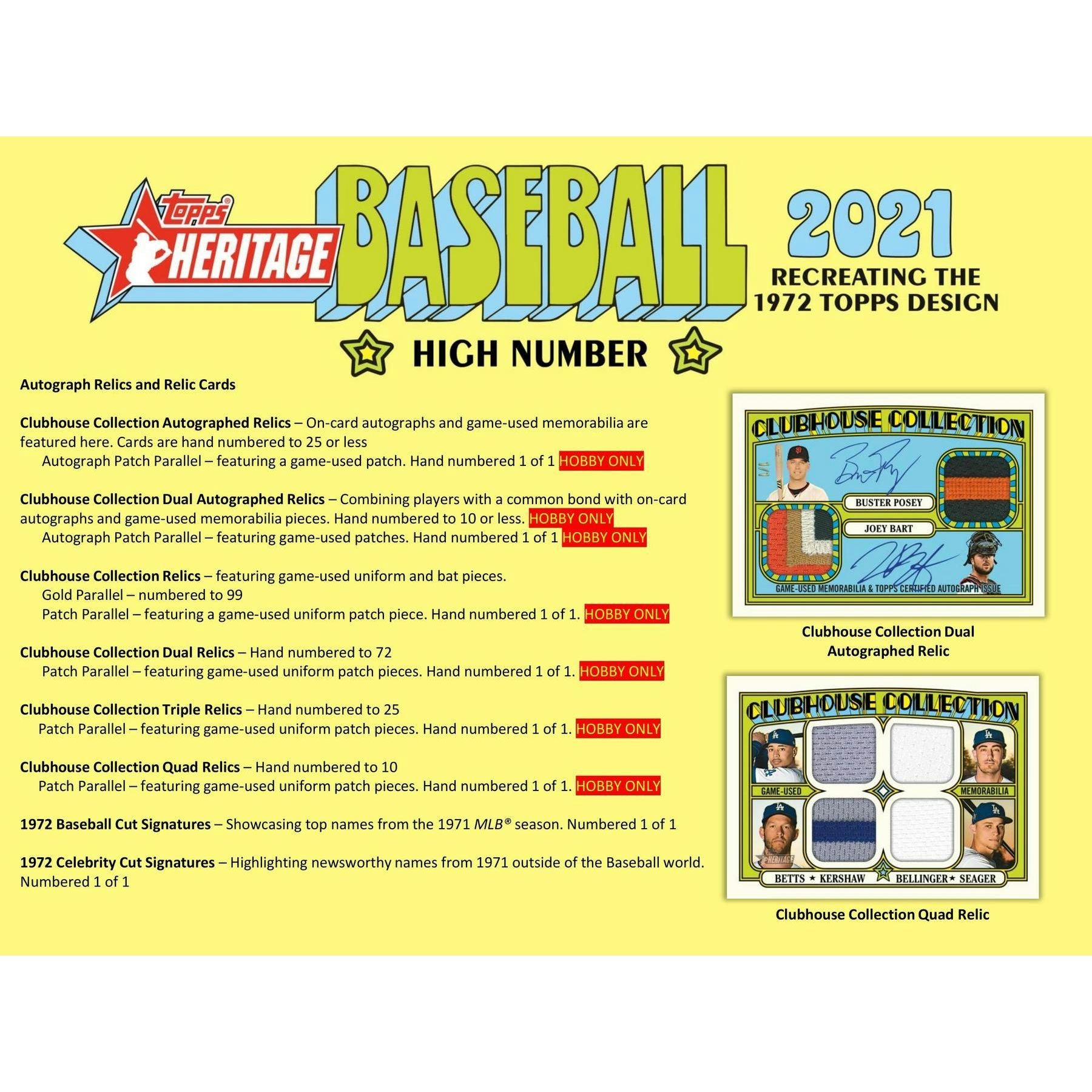 2021 Topps Heritage High Number Baseball Hobby Box 887521101115 at King Card Canada