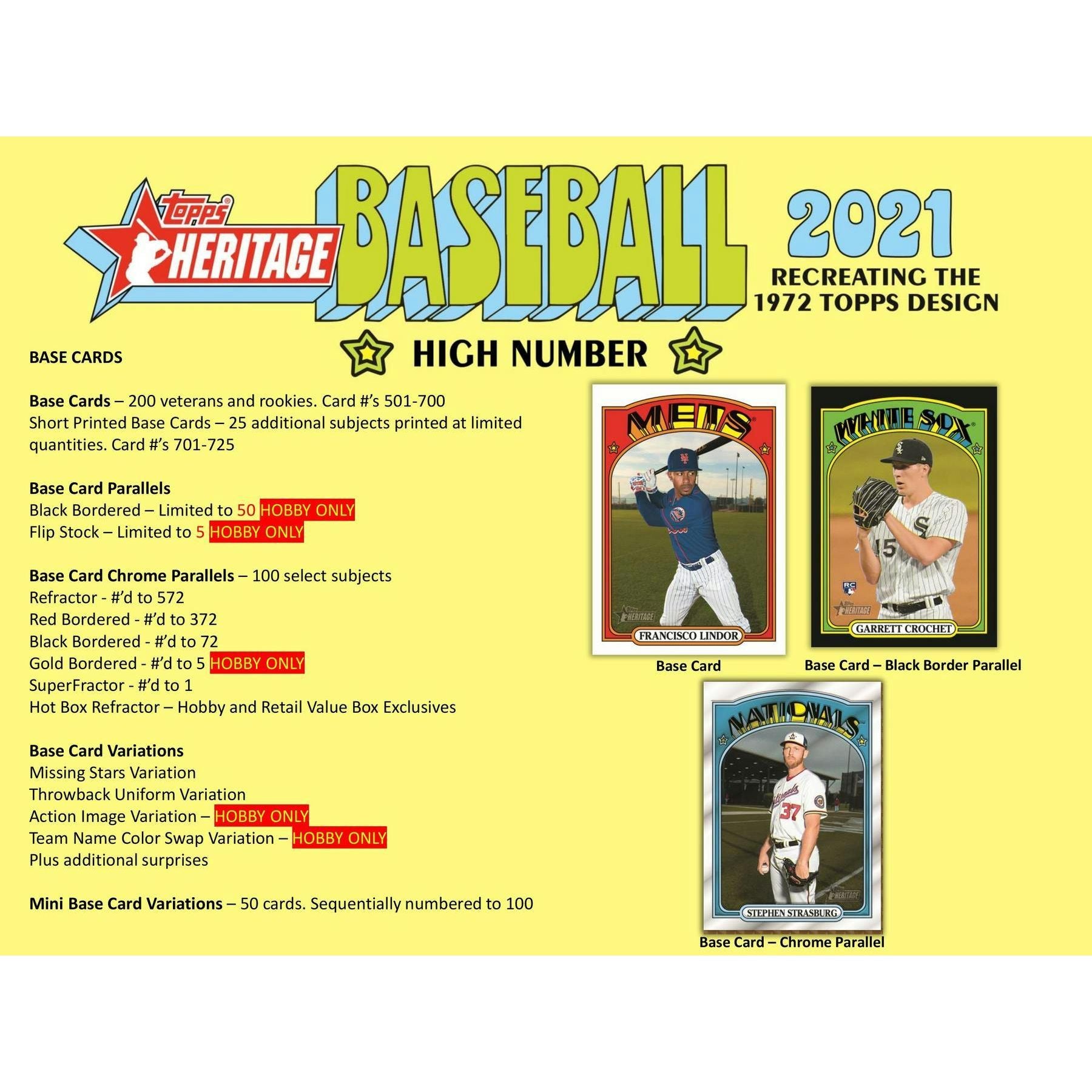 2021 Topps Heritage High Number Baseball Hobby Box 887521101115 at King Card Canada