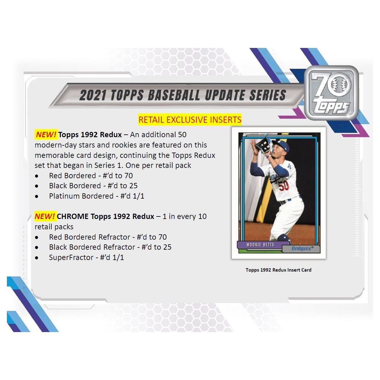 2021 Topps Update Series Baseball Retail Box at King Card Canada