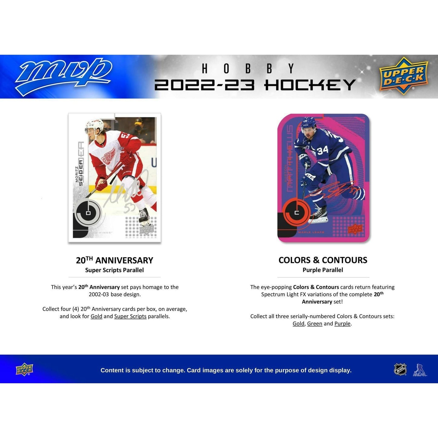 2022 - 23 Upper Deck MVP Hockey Hobby Box 053334995610 at King Card Canada