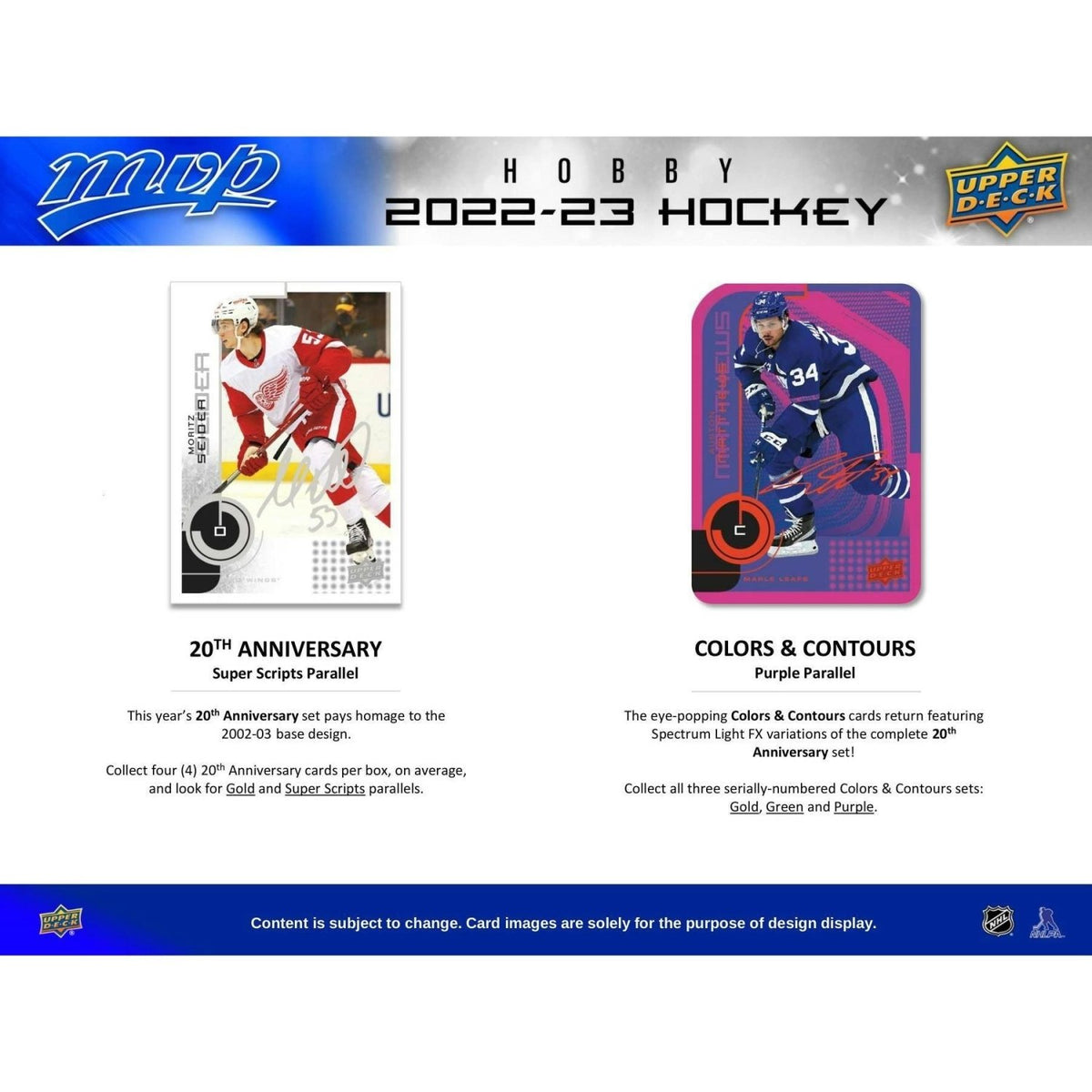 2022 - 23 Upper Deck MVP Hockey Hobby Box 053334995610 at King Card Canada