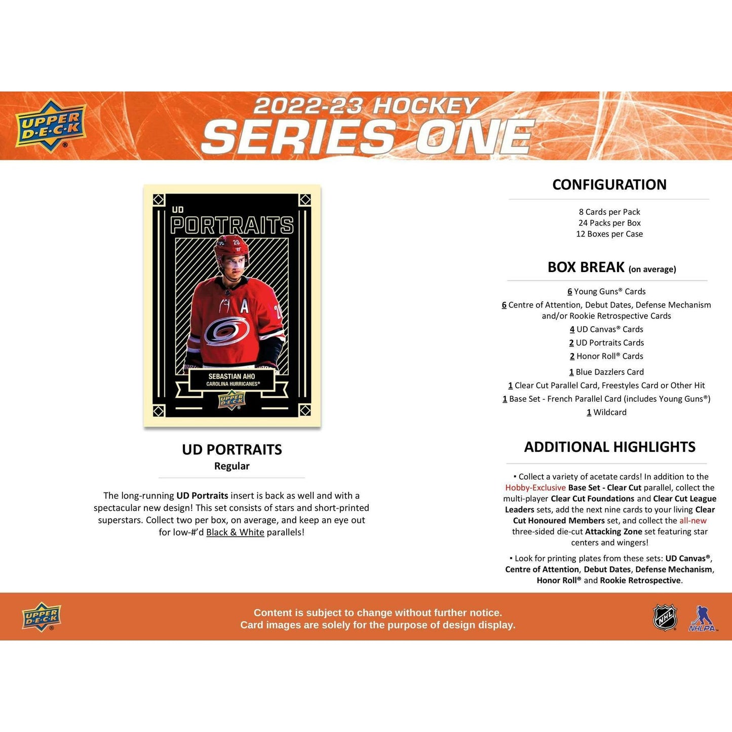 2022 - 23 Upper Deck Series 1 Hockey Hobby Box 053334999724 at King Card Canada