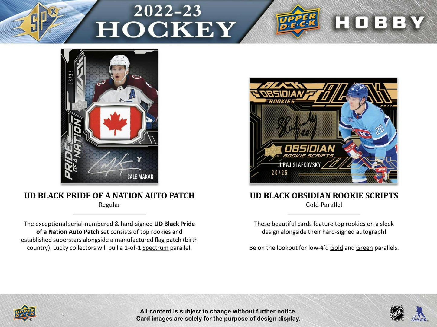 2022 - 23 Upper Deck SPX Hockey Hobby Box at King Card Canada