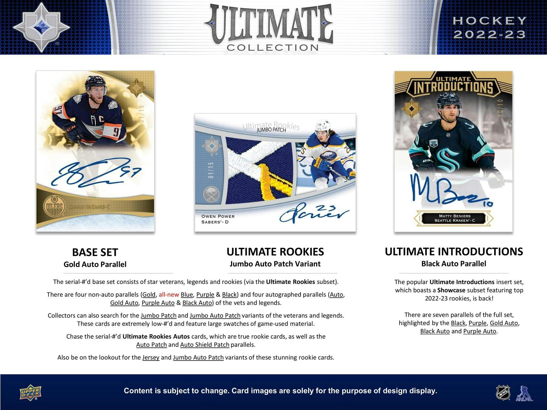 2022 - 23 Upper Deck Ultimate Collection Hockey Hobby Box 053334140232 at King Card Canada