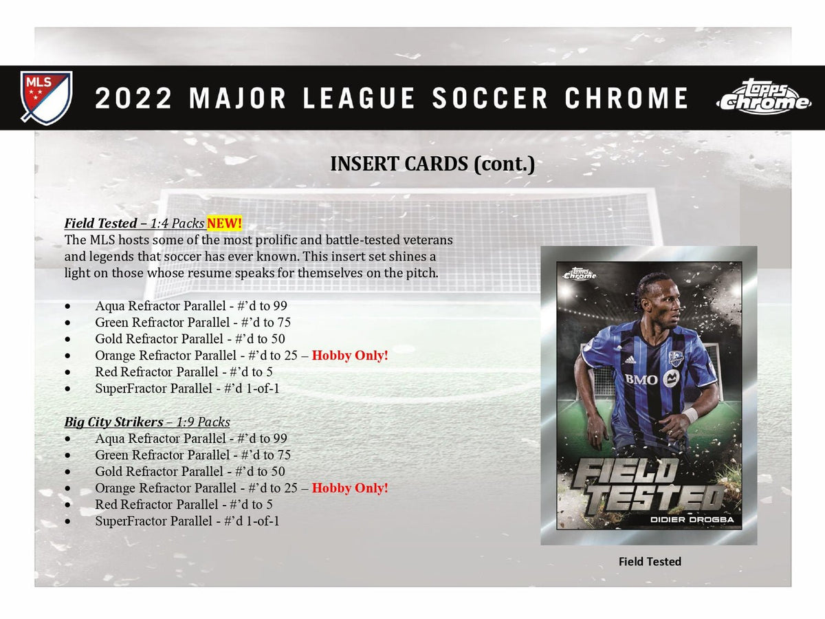 2022 Topps Chrome MLS Soccer Hobby Box 887521112388 at King Card Canada