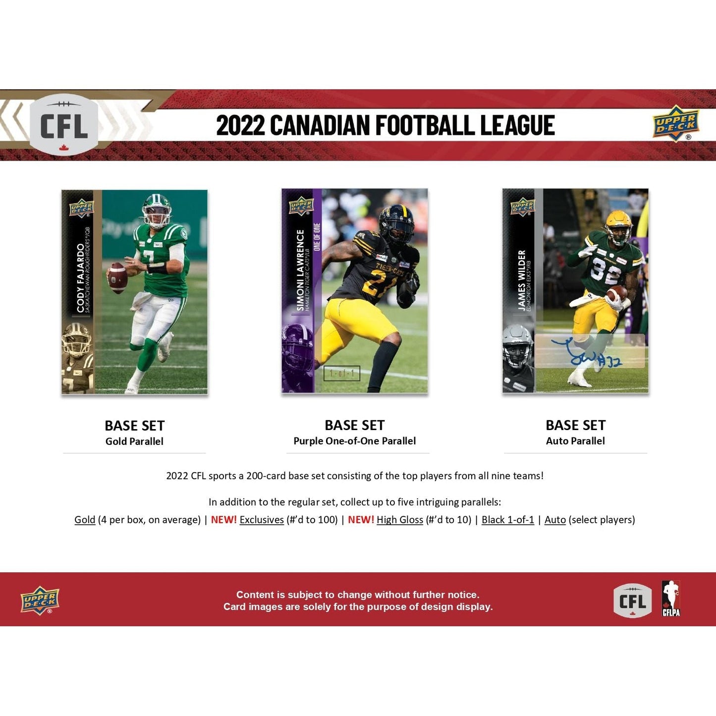 2022 Upper Deck CFL Football Hobby Box 053334100342 at King Card Canada