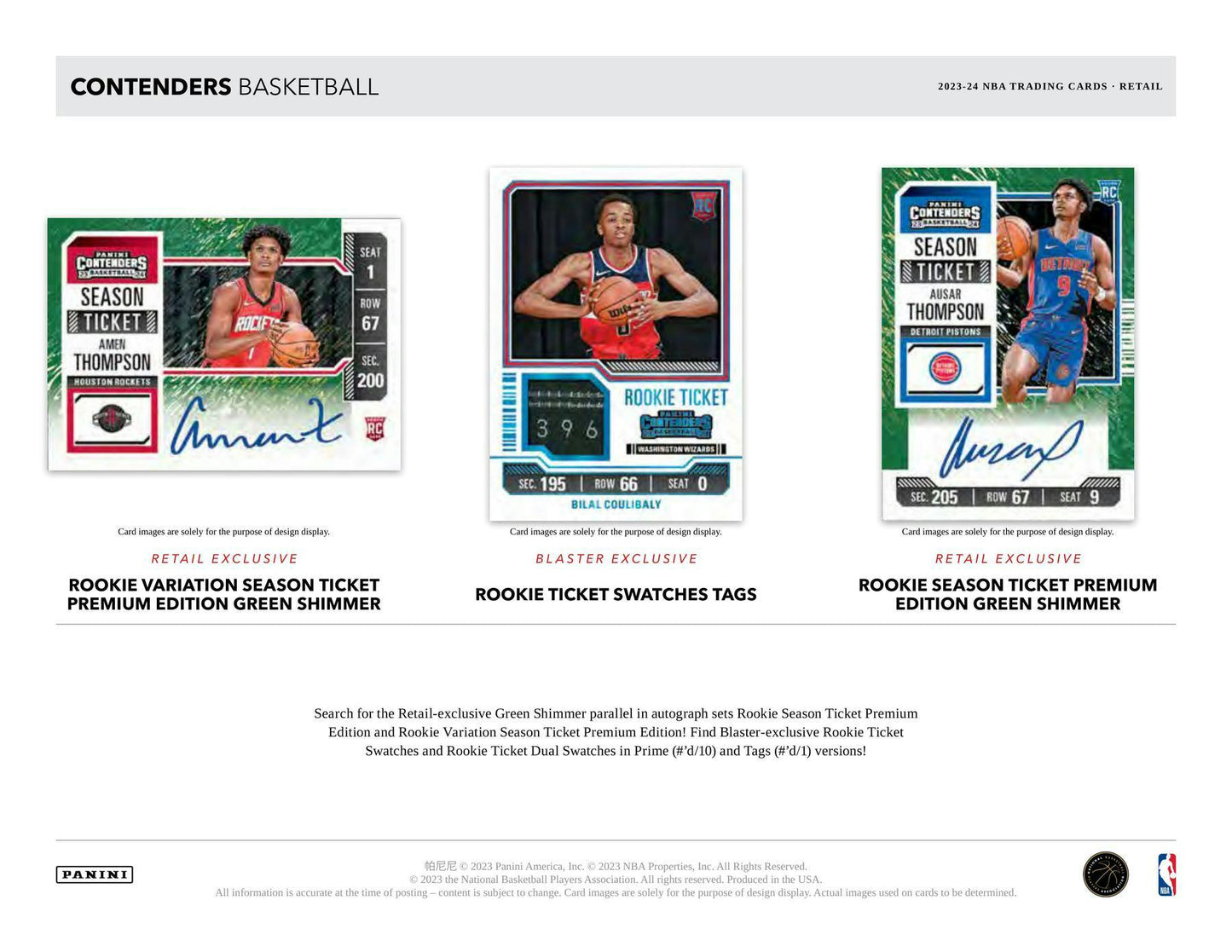 2023 - 24 Panini Contenders Basketball Blaster Box at King Card Canada