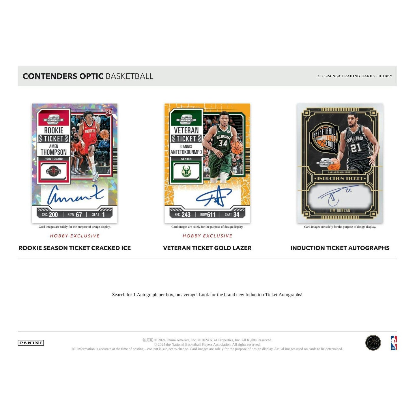 2023 - 24 Panini Contenders Optic Basketball Hobby Box 746134161889 at King Card Canada