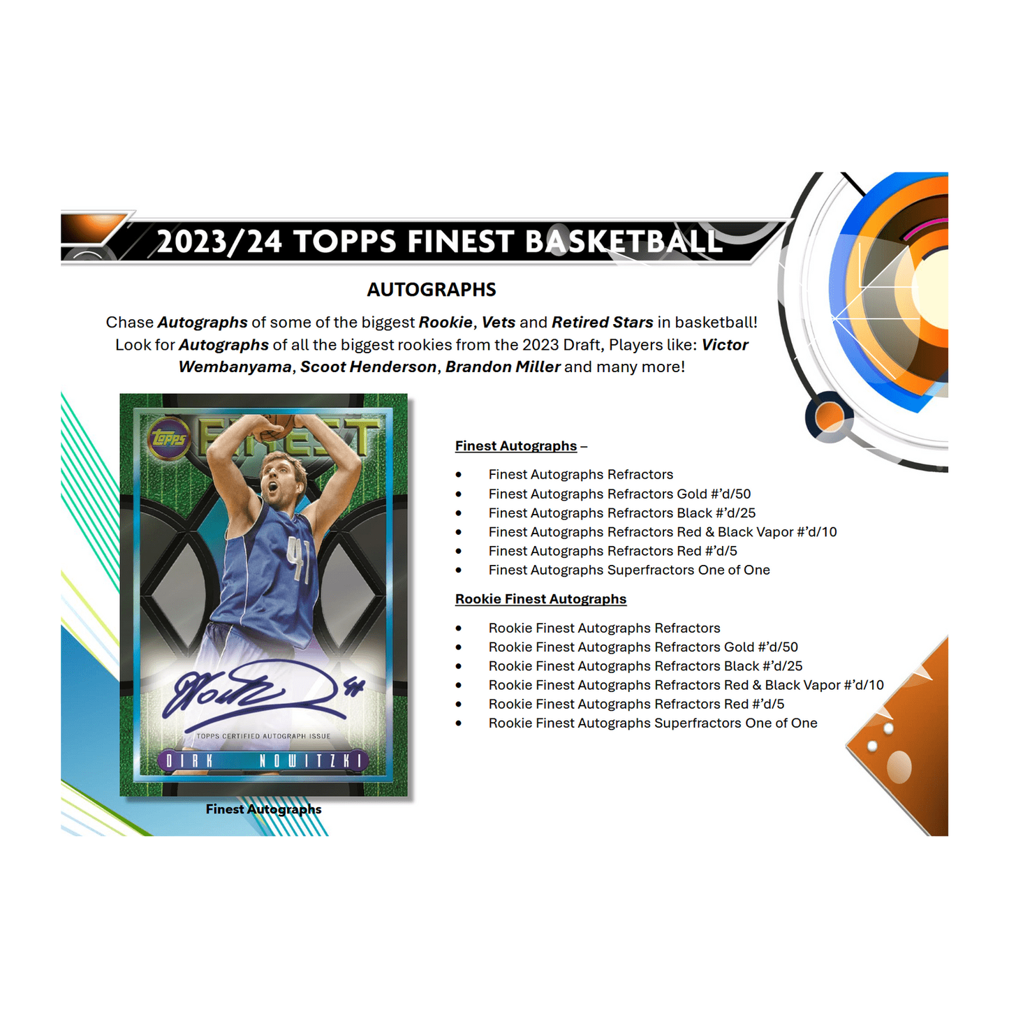 2023 - 24 Topps Finest Basketball Hobby Box 887521130337 at King Card Canada