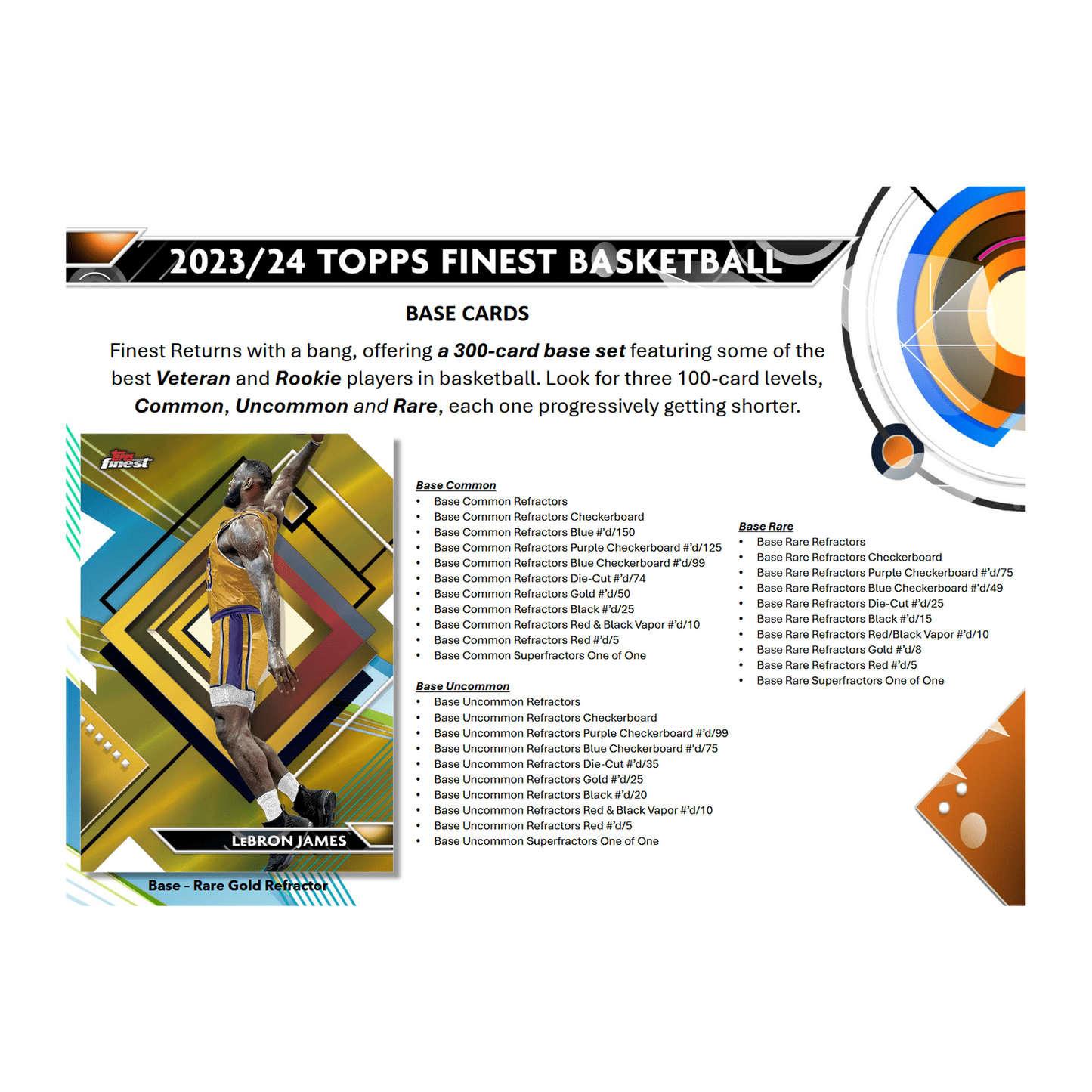 2023 - 24 Topps Finest Basketball Hobby Box 887521130337 at King Card Canada
