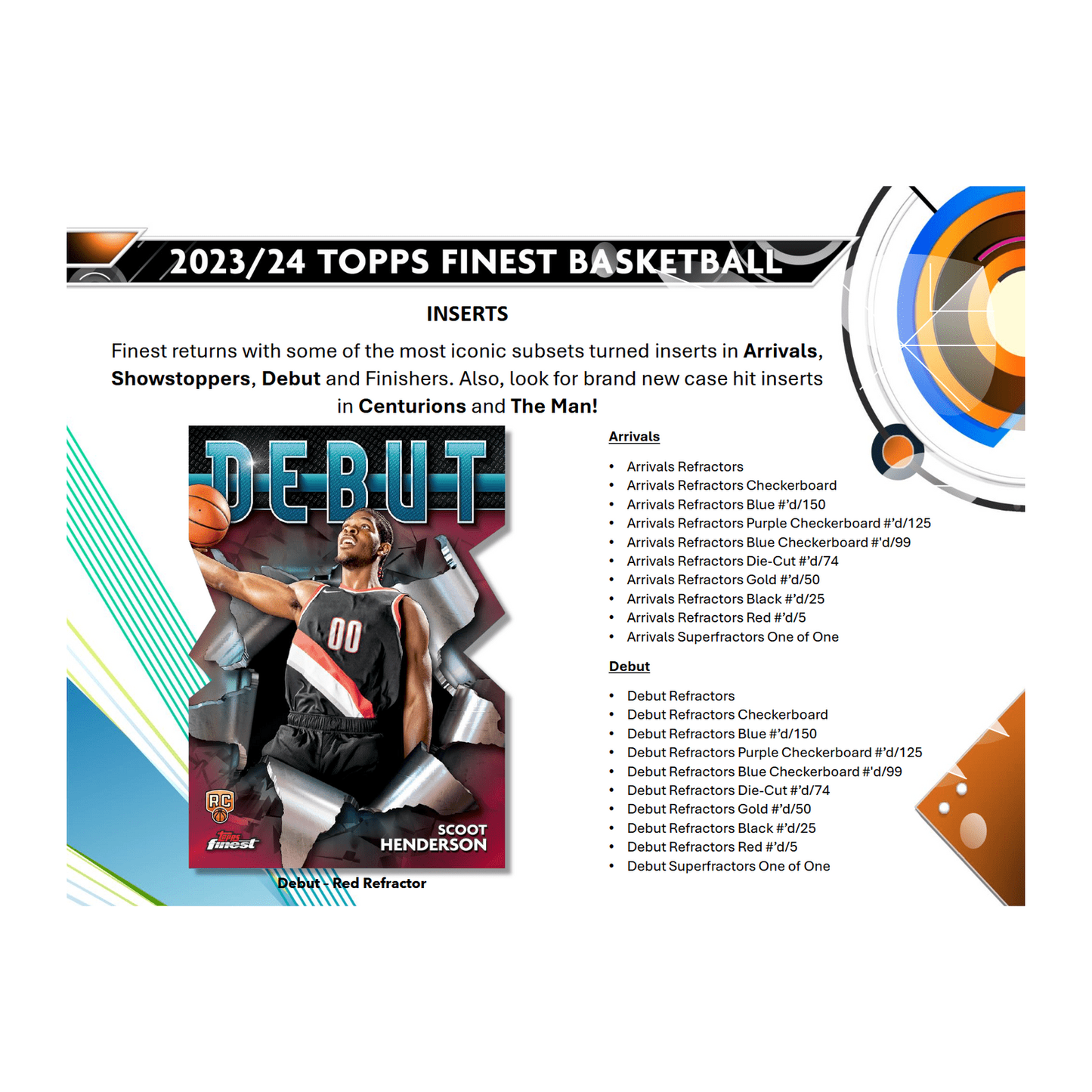 2023 - 24 Topps Finest Basketball Hobby Box 887521130337 at King Card Canada