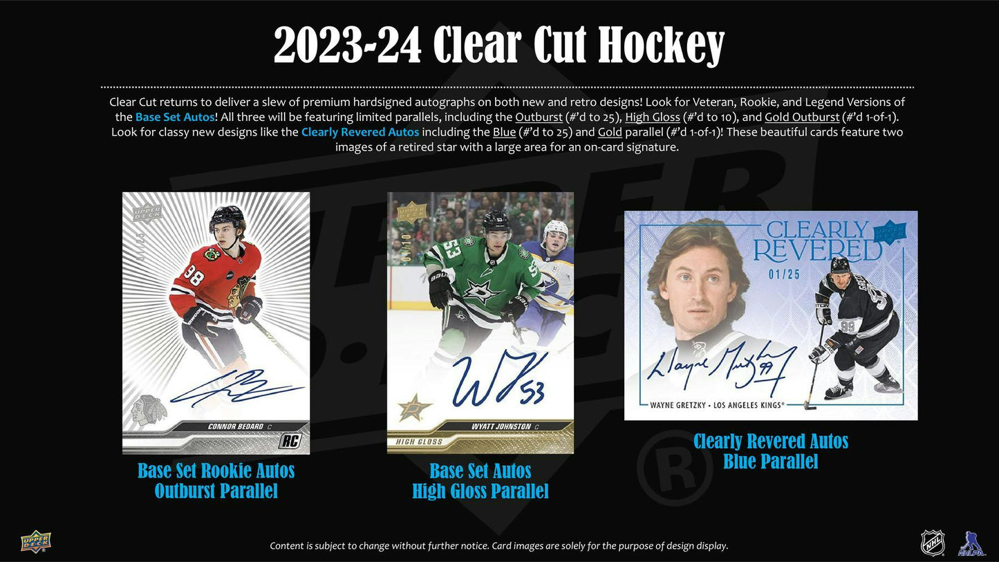2023 - 24 Upper Deck Clear Cut Hockey Hobby Box at King Card Canada