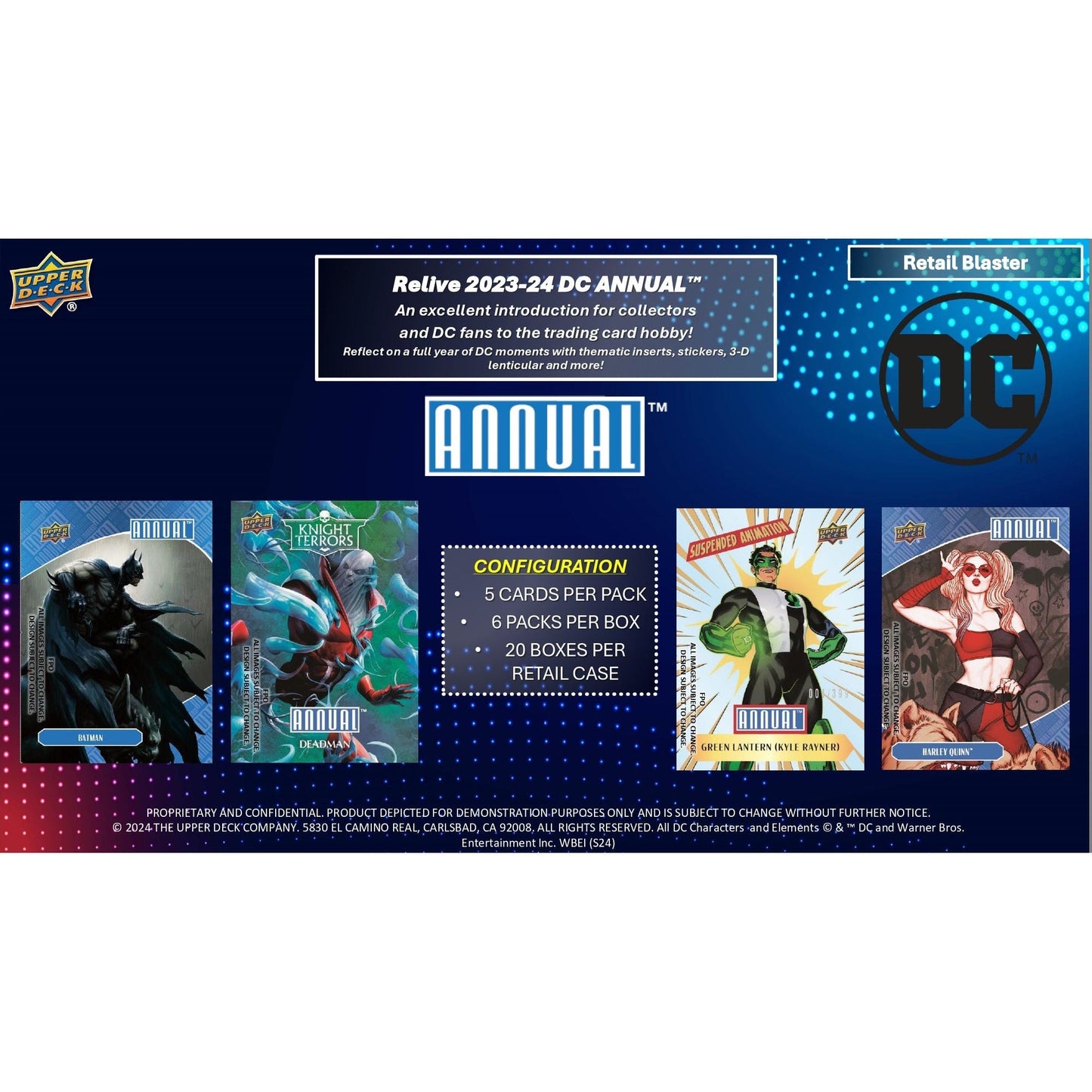 2023 - 24 Upper Deck DC Annual Trading Cards Blaster Box 053334763295 at King Card Canada