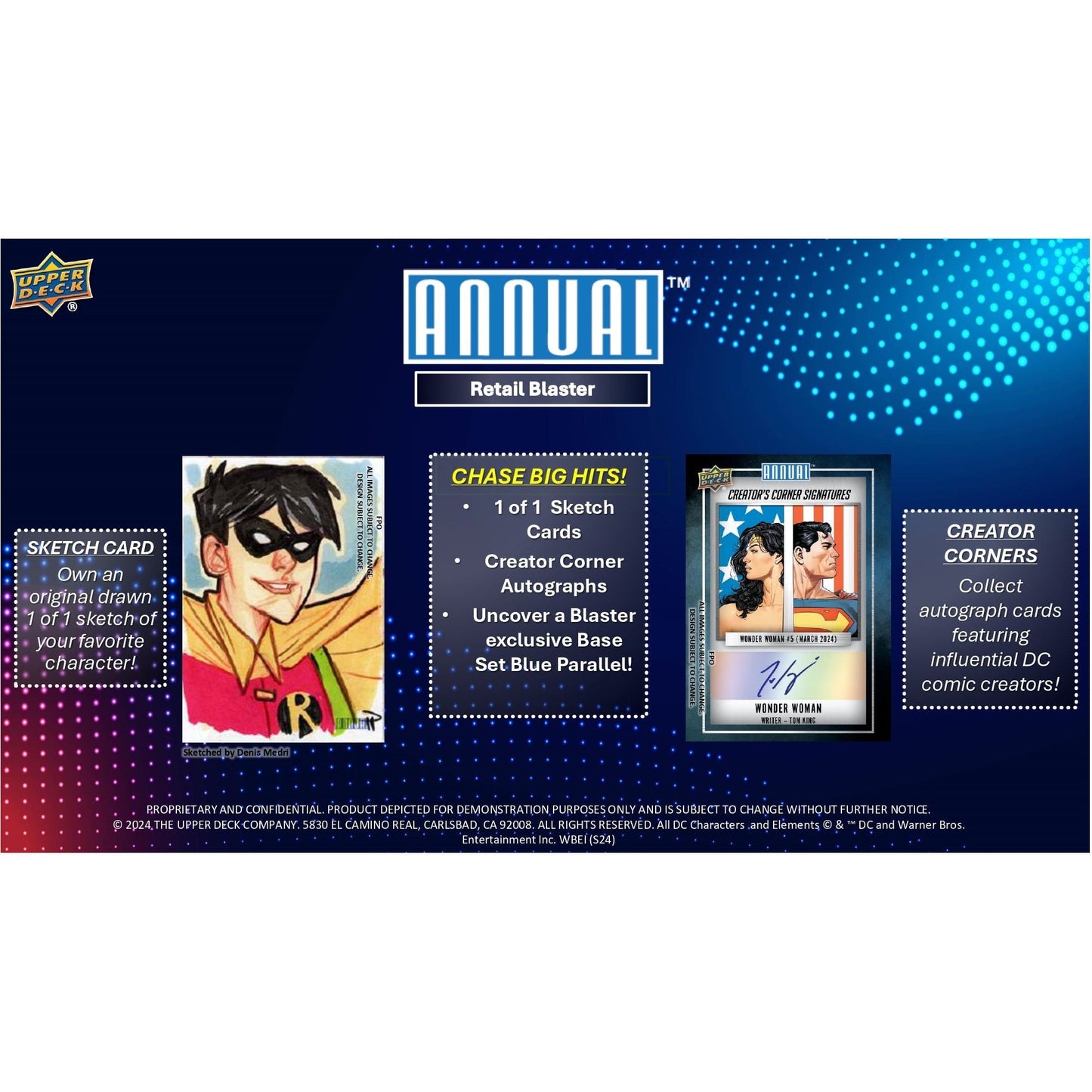 2023 - 24 Upper Deck DC Annual Trading Cards Blaster Box 053334763295 at King Card Canada