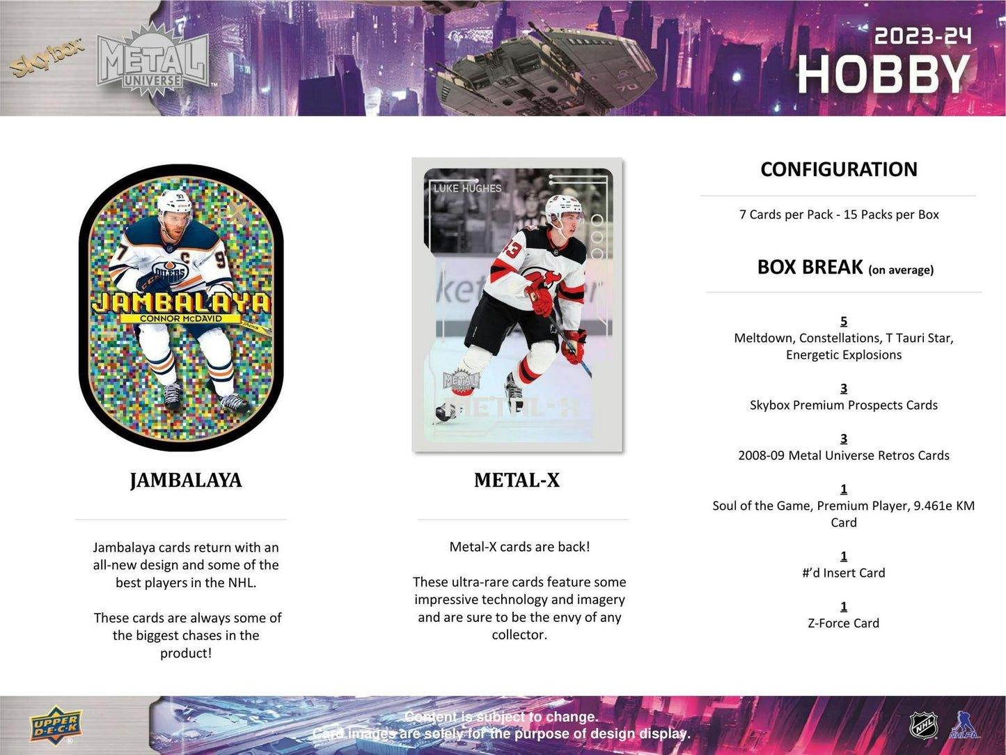 2023 - 24 Upper Deck Skybox Metal Universe Hockey Hobby Box 053334476348 at King Card Canada