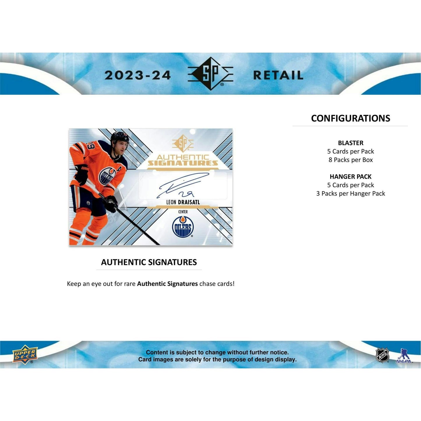 2023 - 24 Upper Deck SP Hockey Blaster Box 053334470285 at King Card Canada