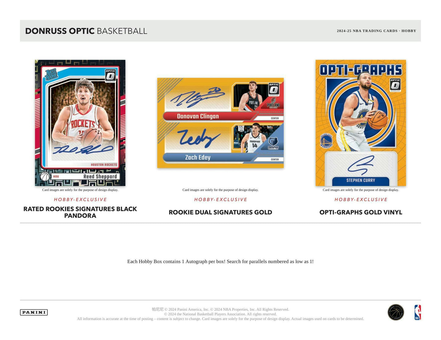 2024 - 25 Panini Donruss Optic Basketball Hobby Box 746134179808 at King Card Canada