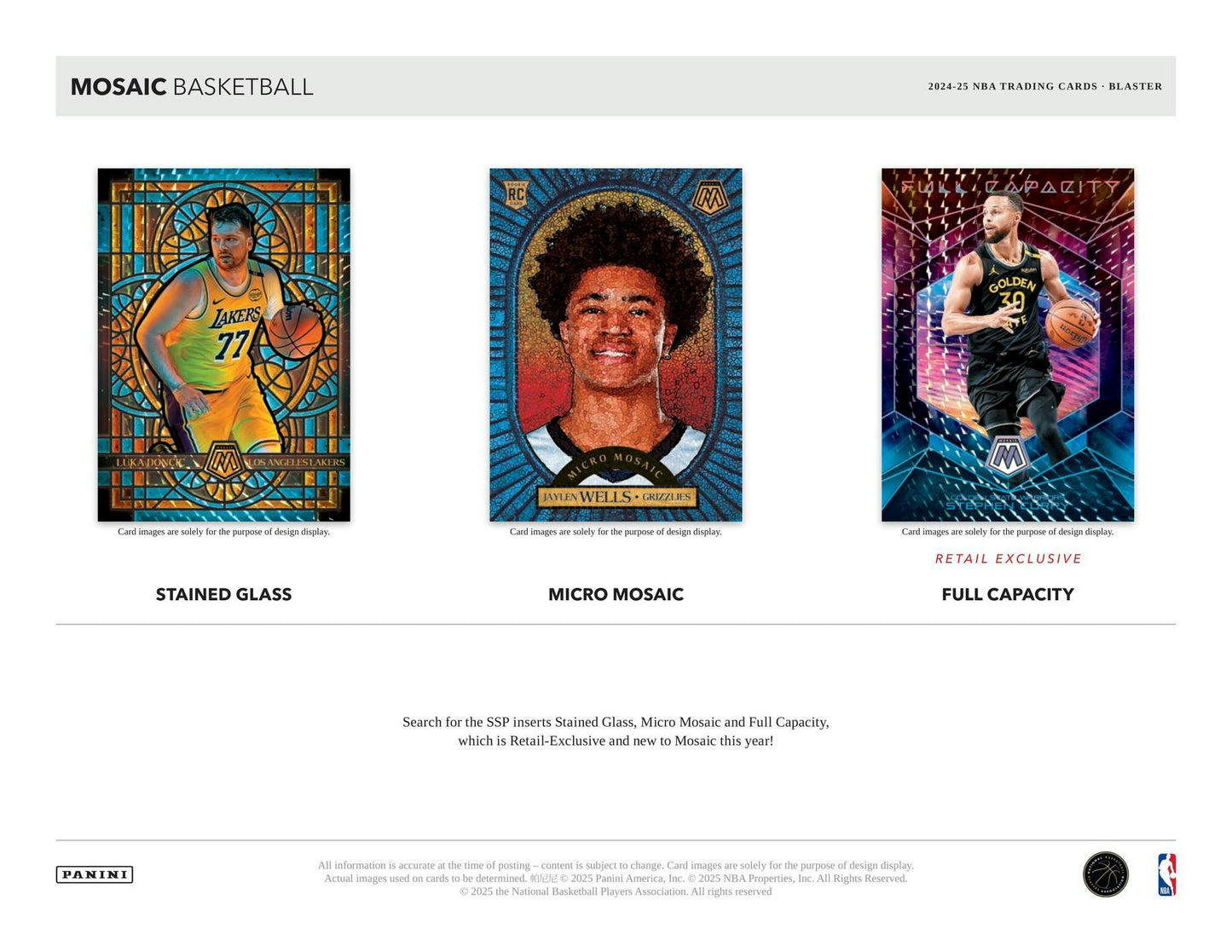 2024 - 25 Panini Mosaic Basketball Blaster Box 746134180330 at King Card Canada