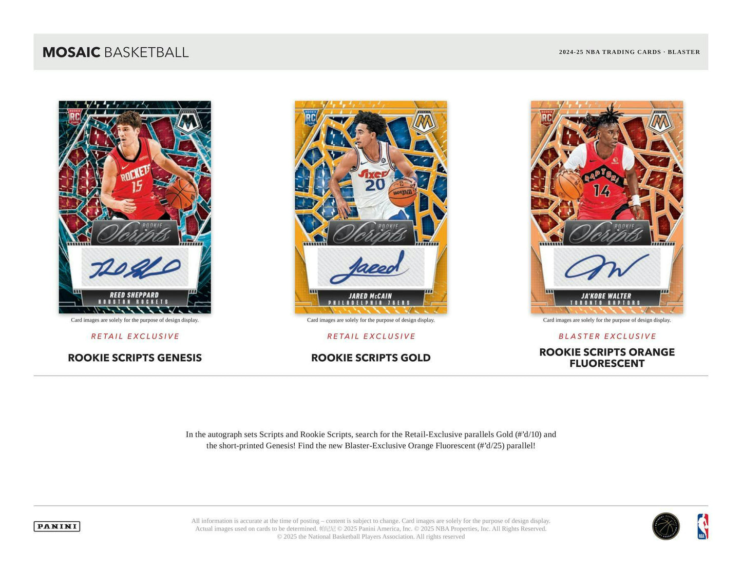 2024 - 25 Panini Mosaic Basketball Blaster Box 746134180330 at King Card Canada