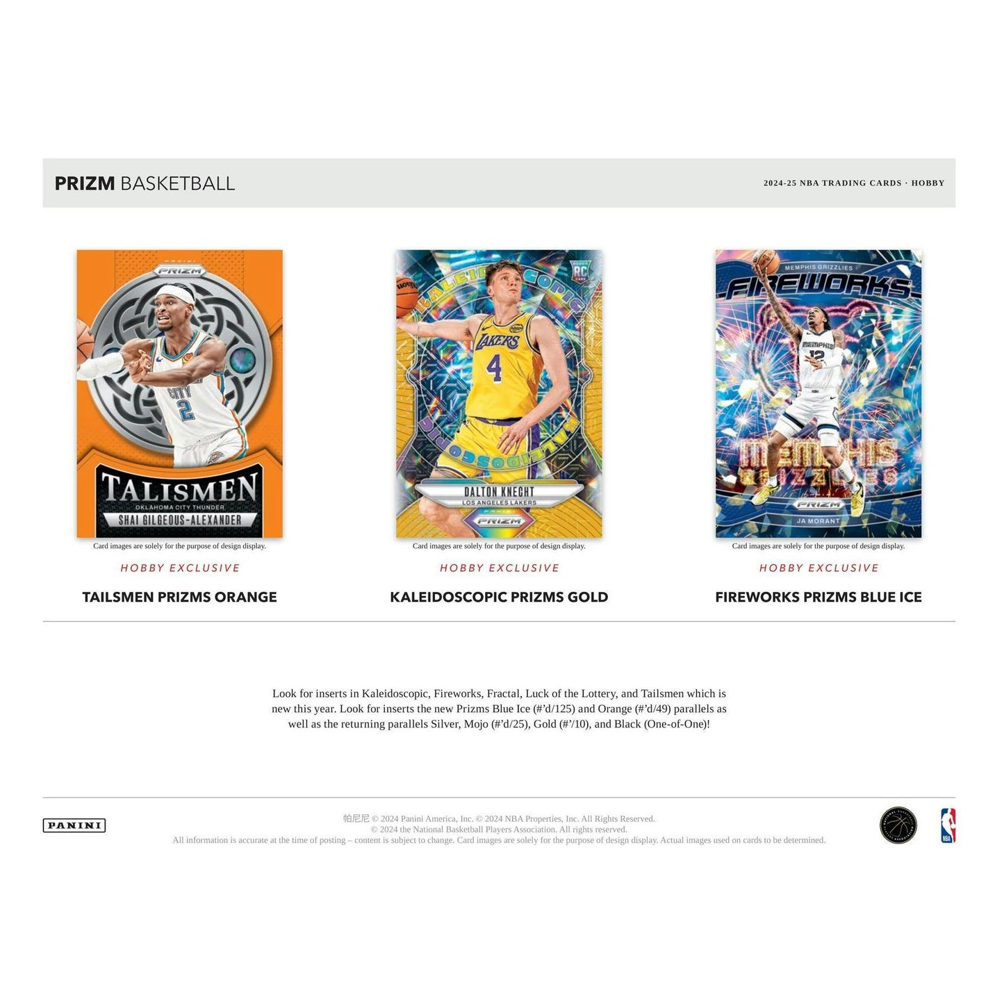 2024 - 25 Panini Prizm Basketball Hobby Box 746134164156 at King Card Canada