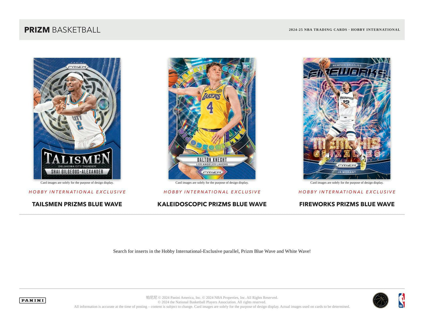 2024 - 25 Panini Prizm Basketball International Hobby Box 746134164262 at King Card Canada