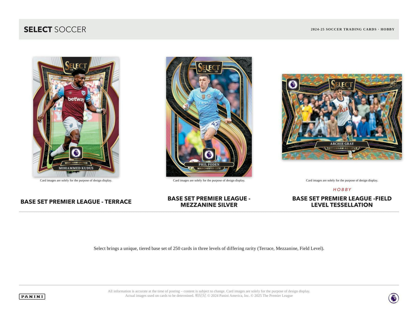 2024 - 25 Panini Select EPL English Premier League Soccer Hobby Box 746134177453 at King Card Canada