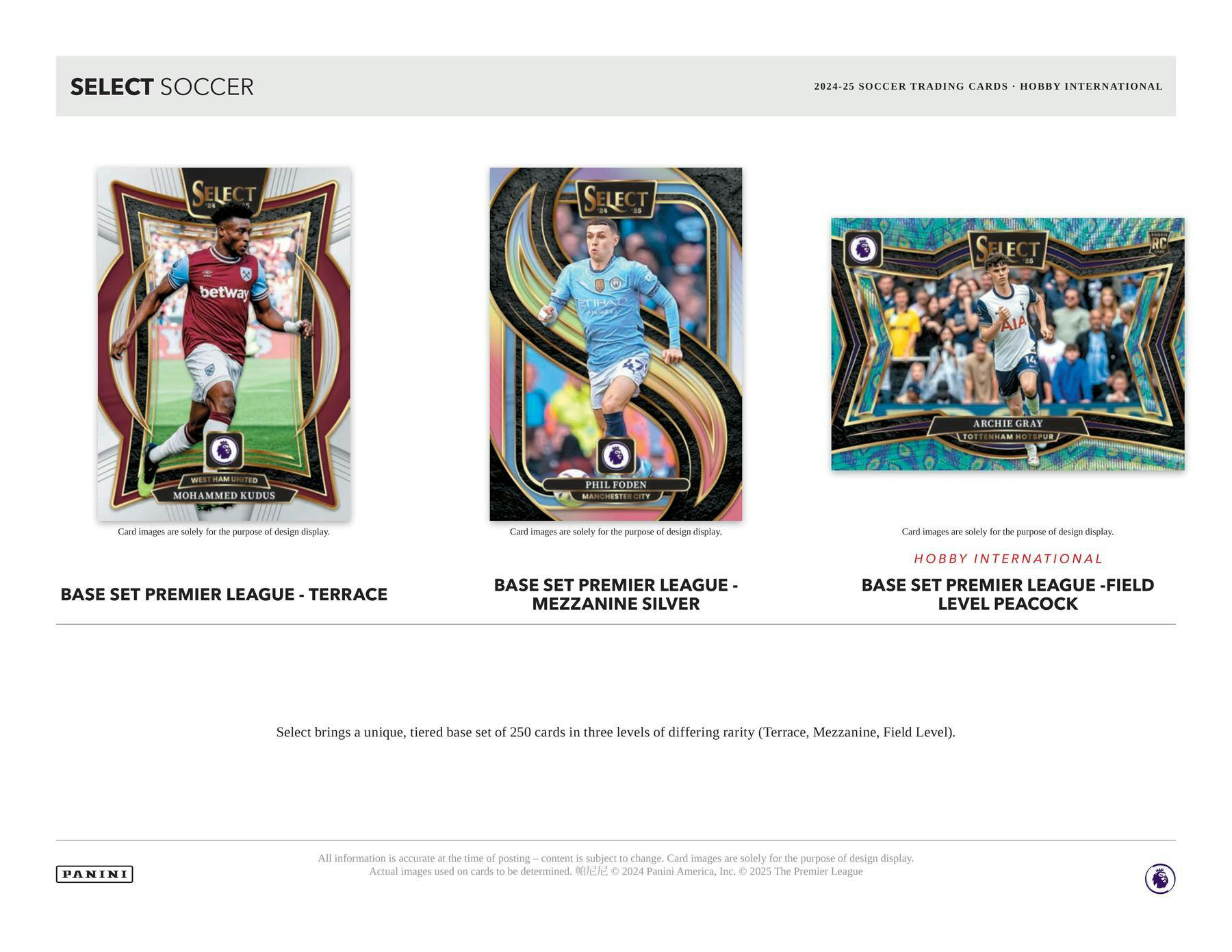2024 - 25 Panini Select EPL English Premier League Soccer International Hobby Box 746134177484 at King Card Canada