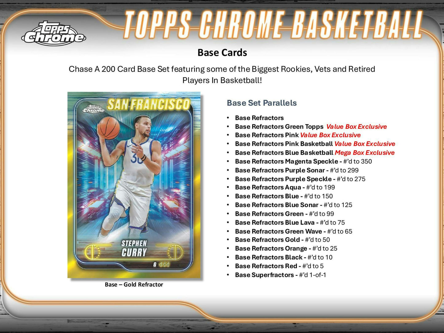2024 - 25 Topps Chrome Basketball Mega Box 887521134601 at King Card Canada