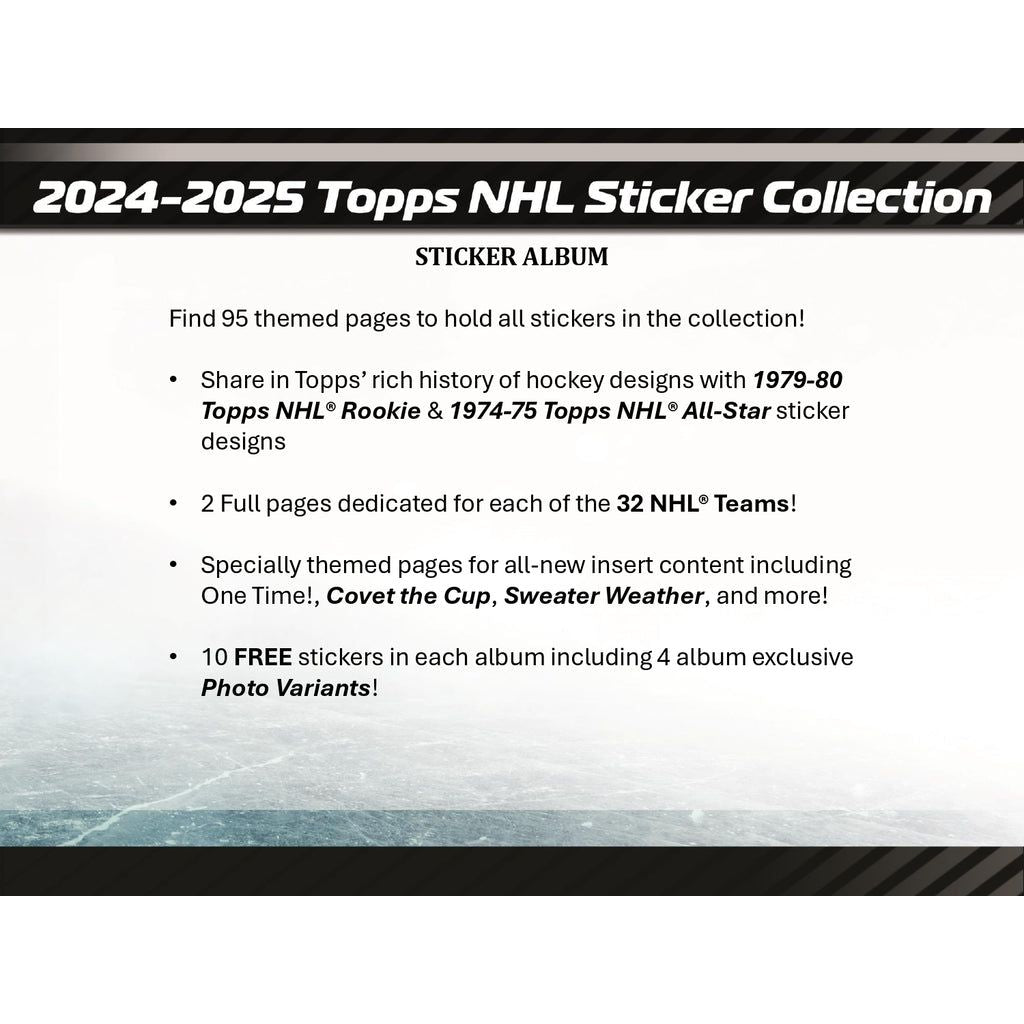 2024 - 25 Topps NHL Hockey Sticker Collection Pack 887521133420 at King Card Canada