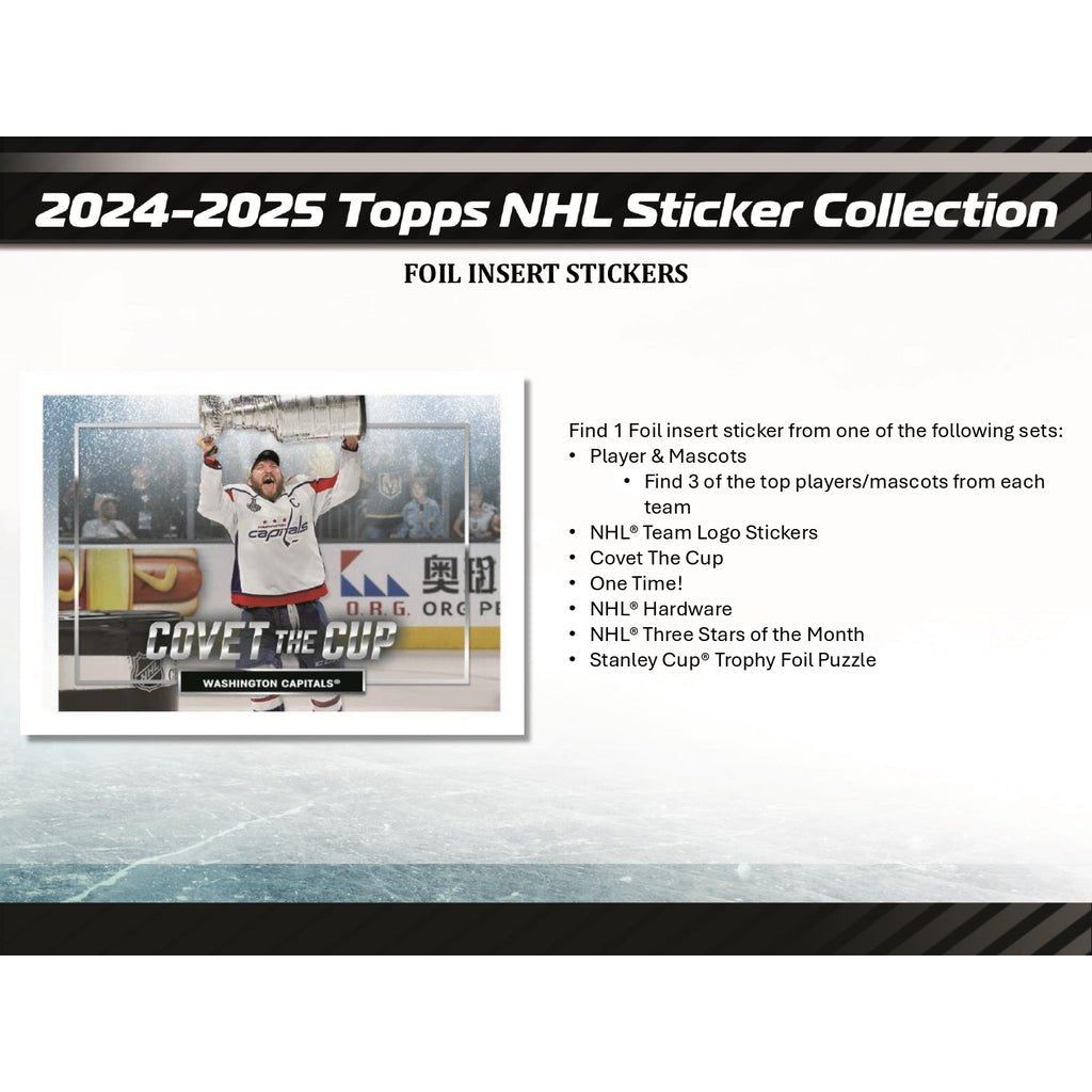 2024 - 25 Topps NHL Hockey Sticker Collection Pack 887521133420 at King Card Canada