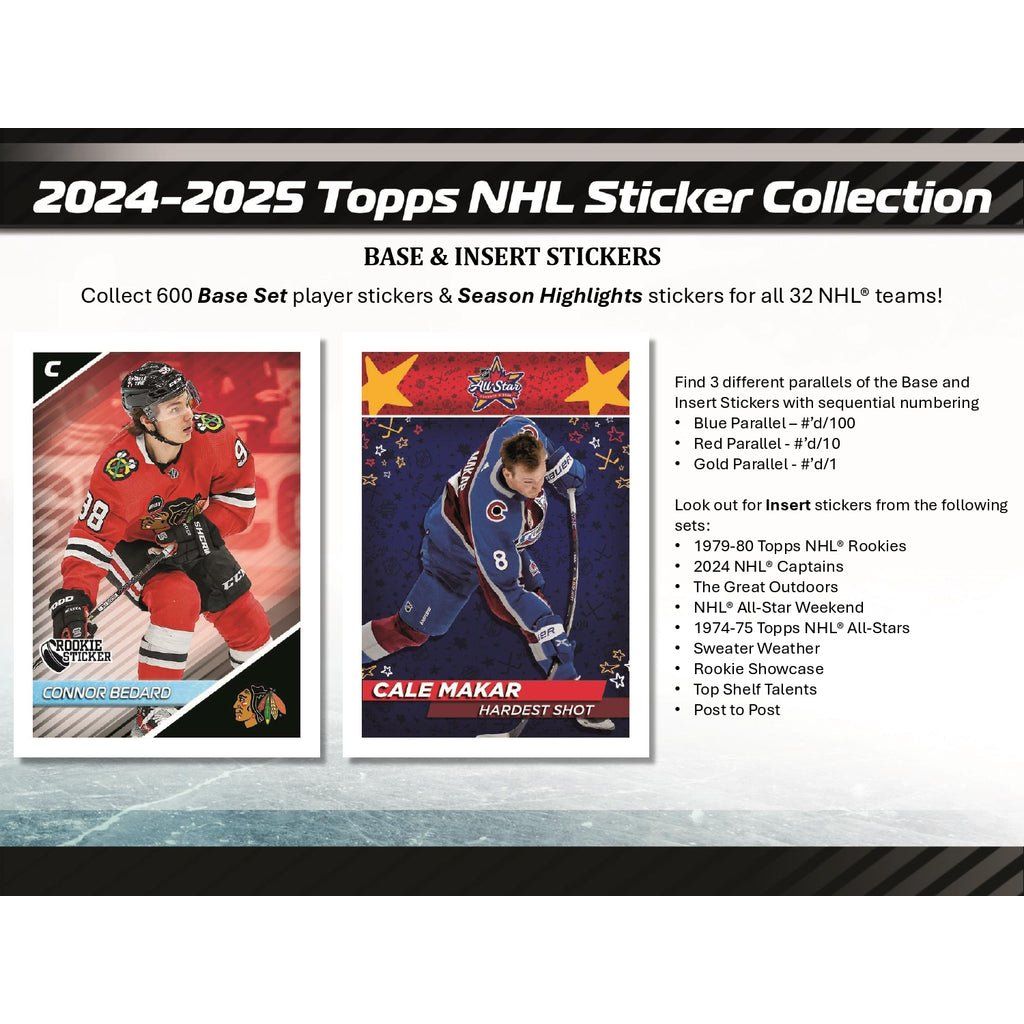 2024 - 25 Topps NHL Hockey Sticker Collection Pack 887521133420 at King Card Canada