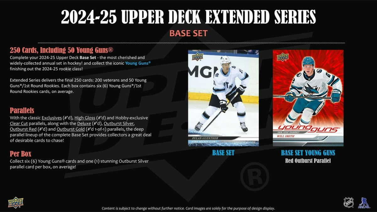 2024 - 25 Upper Deck Extended Series Hockey Hobby Box 053334328463 at King Card Canada