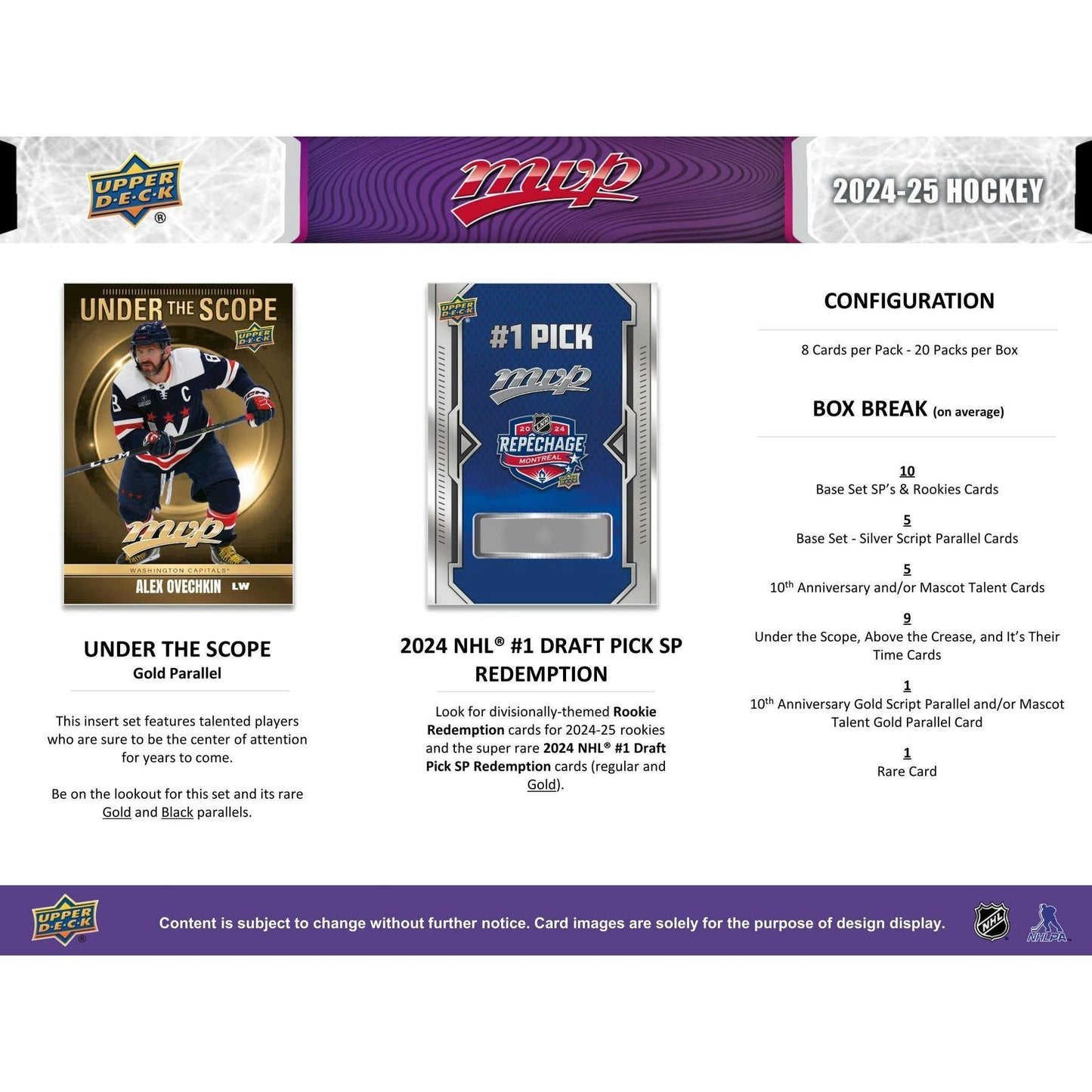 2024 - 25 Upper Deck MVP Hockey Hobby Box 053334550611 at King Card Canada
