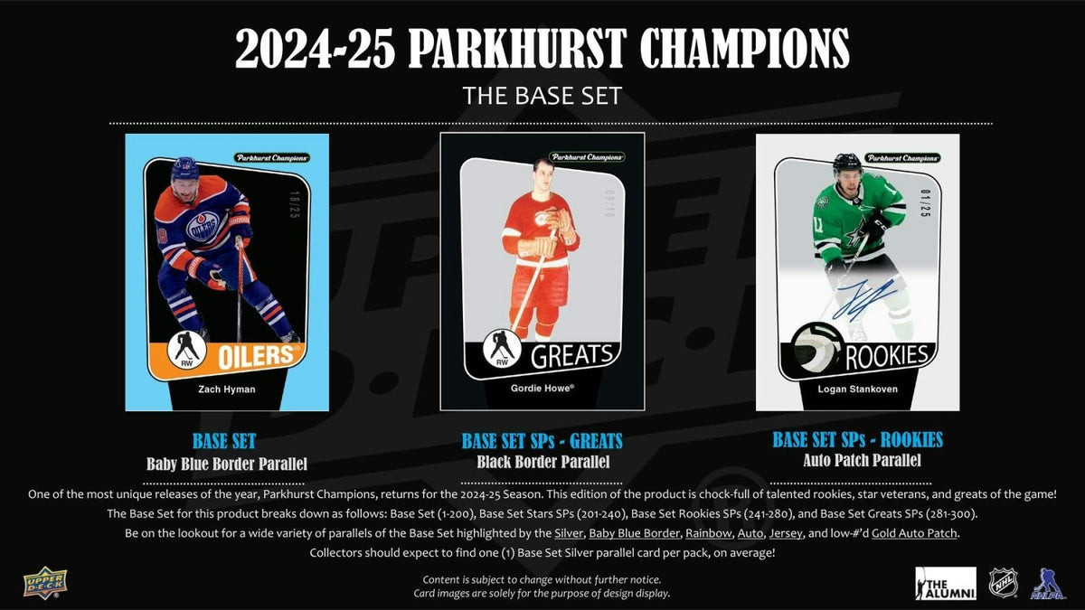 2024-25 Upper Deck Parkhurst Champions Hockey Hobby Box 053334310499 at King Card Canada