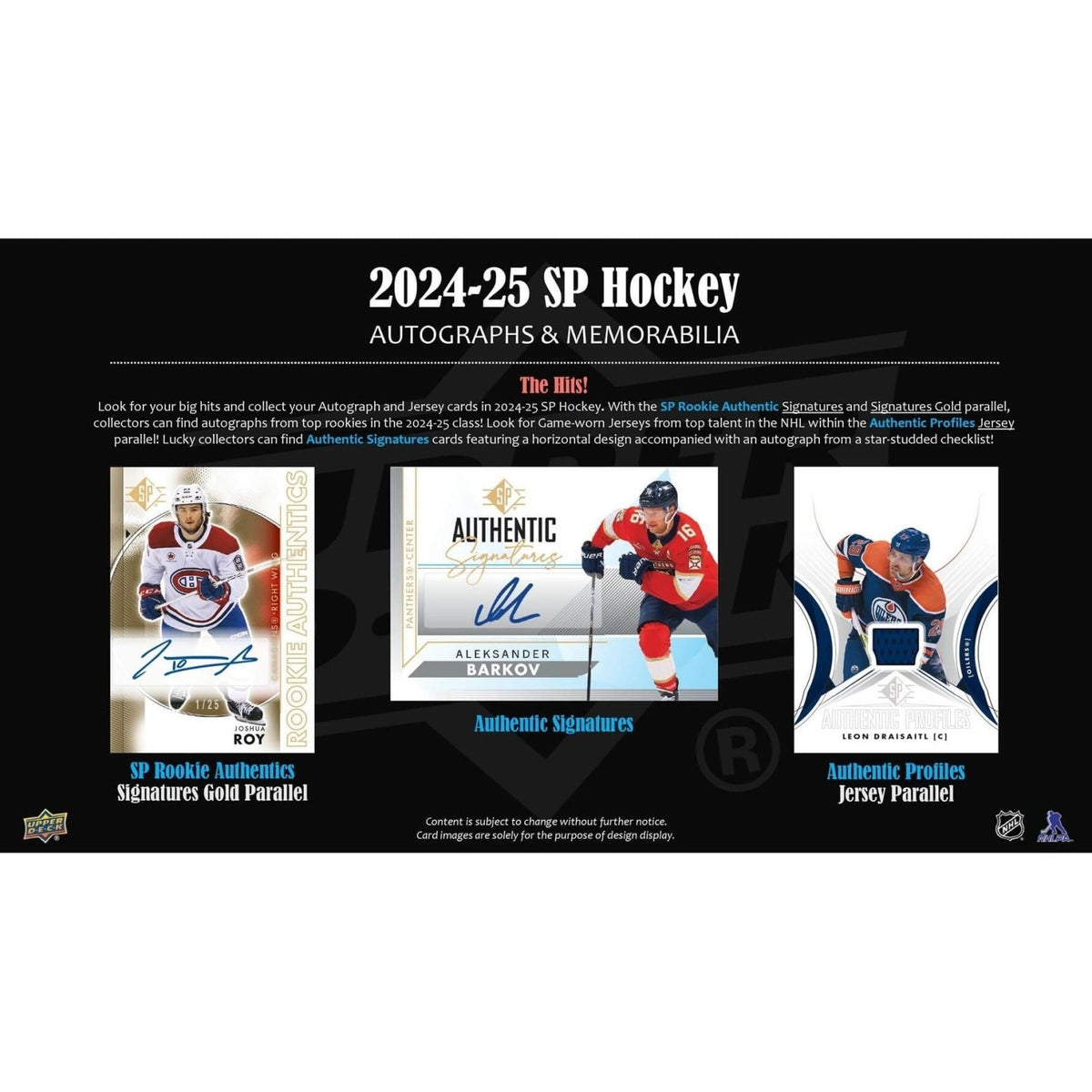 2024 - 25 Upper Deck SP Hockey Blaster Box 053334766548 at King Card Canada