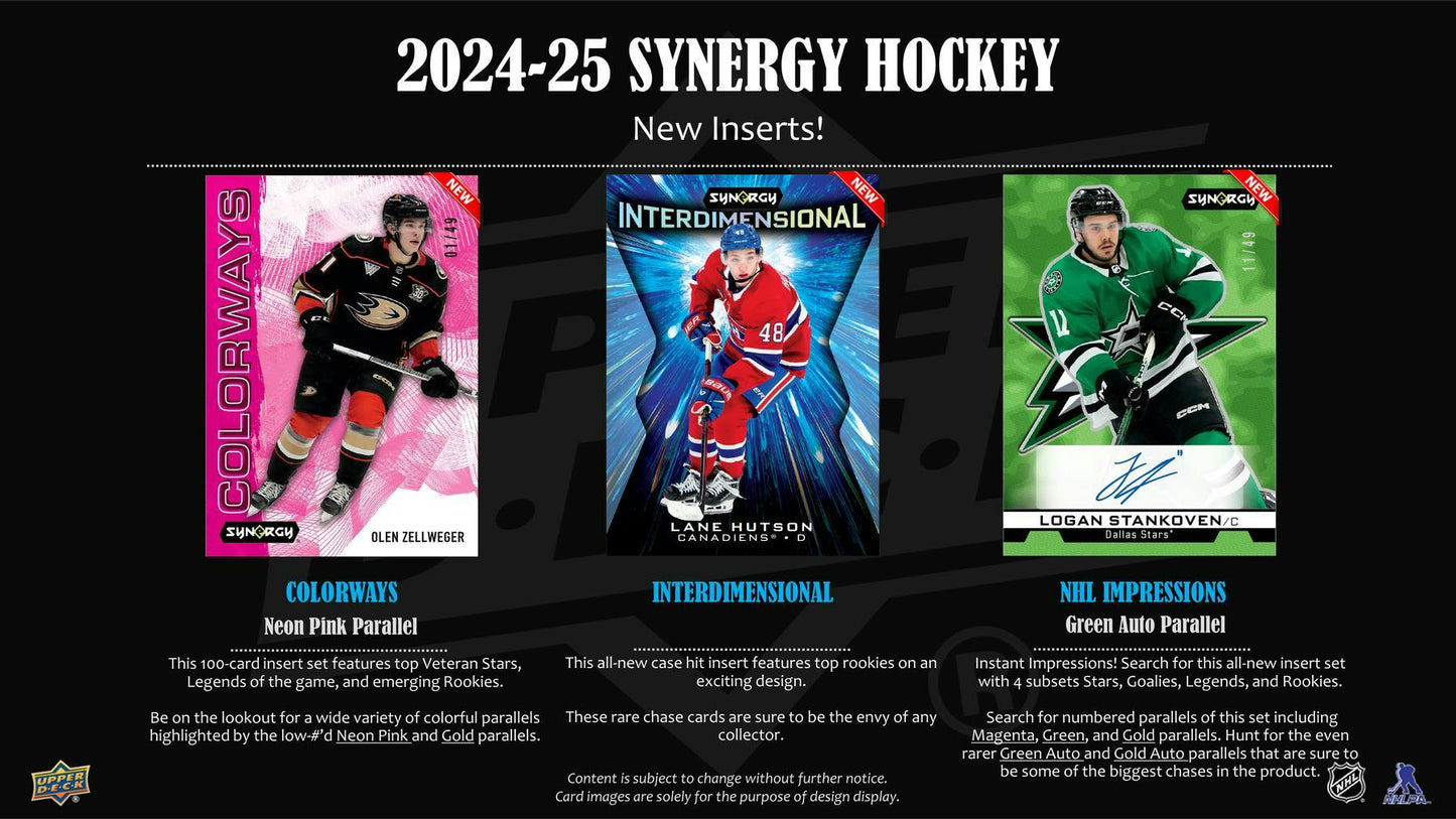 2024 - 25 Upper Deck Synergy Hockey Hobby Box 053334760997 at King Card Canada